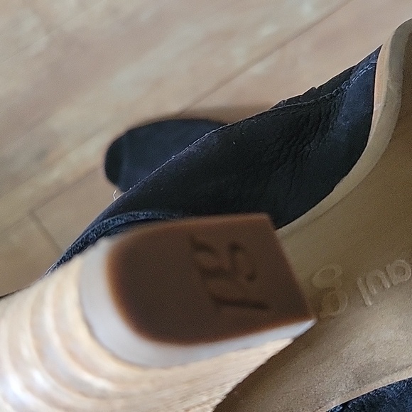 PAUL GREEN Black Peep-Toe Ankle Boots - Picture 7 of 8